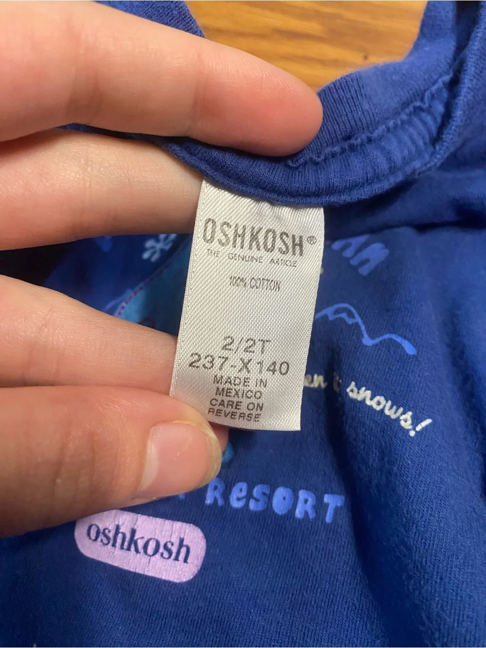 Y2K Blue Layered Long-Sleeve Kids Top with Penguin Graphic